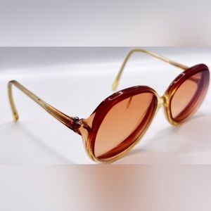 Vintage Pierre Brown Translucent Oval Sunglasses Frames Only